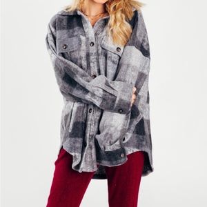 NWT Bibi Black & Grey Shacket